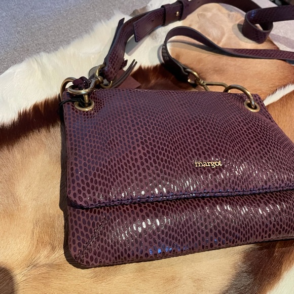 margot Bags Kiera Double Zip Crocodileembossed Leather Poshmark